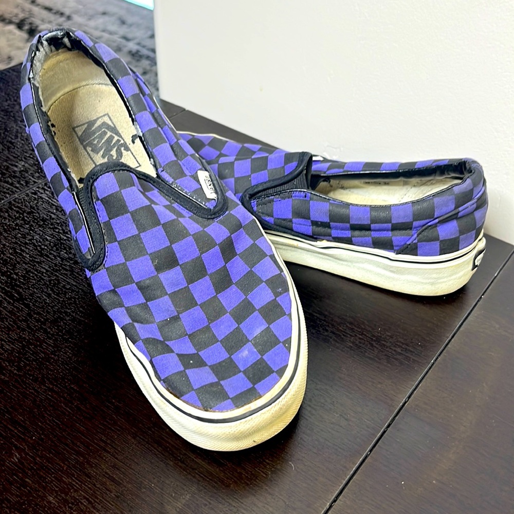 Rare Purple and Black checkerboard Vans Women’s Size 8.5